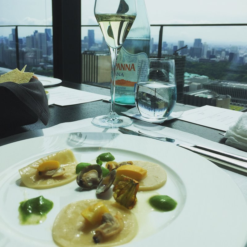 パスタ アサリとズッキーニソース添え(ザ·カフェ バイ アマン)