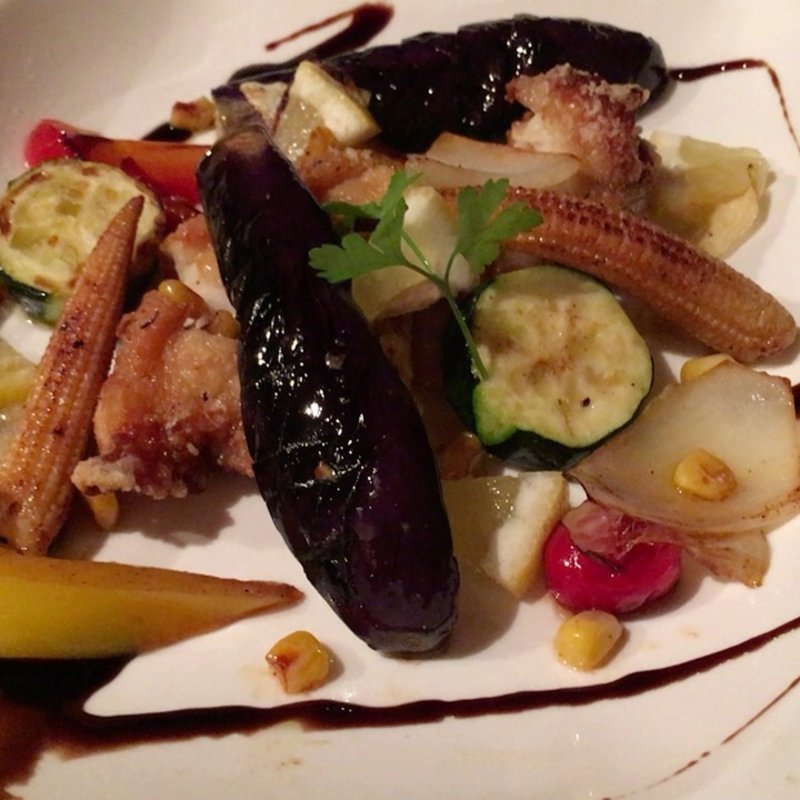 レモンソルトチキンと夏野菜(武陵桃源 （BURYO-TOUGEN ぶりょうとうげん）)