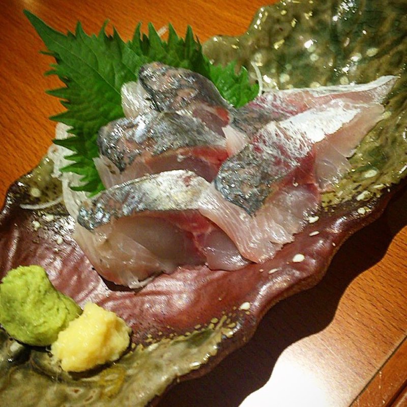 鯵のお刺身(ここがみそ)