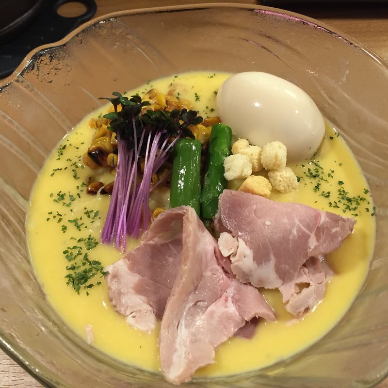 もろこしの黄金冷やし和えそば(冷やし限定麺第6弾)(鯛塩そば 灯花 曙橋本店)