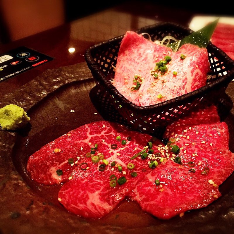 ロース三点盛り(焼肉いのうえ渋谷店)