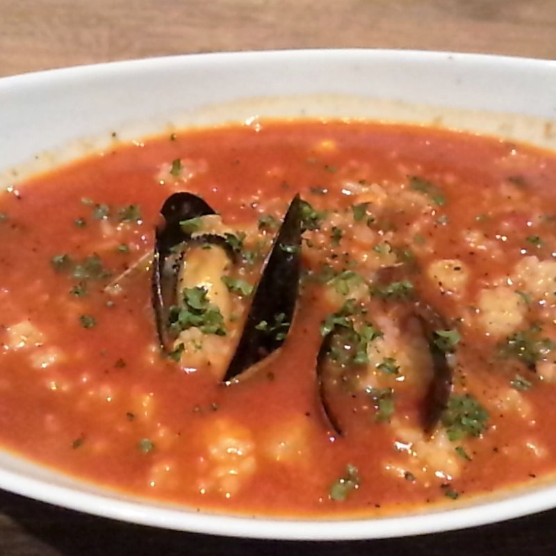 海の幸のKAIZOKU辛口トマトリゾット(CAFE DE ALFRED)