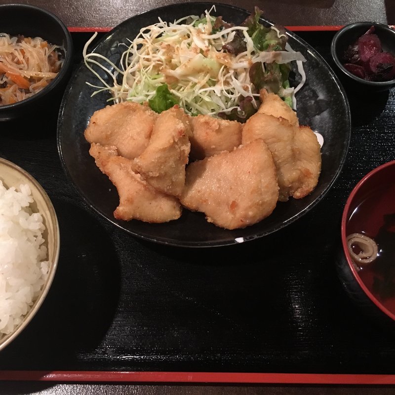 骨なしからあげ定食 中（6ヶ）(ジョニーのからあげ SENBA道場 )