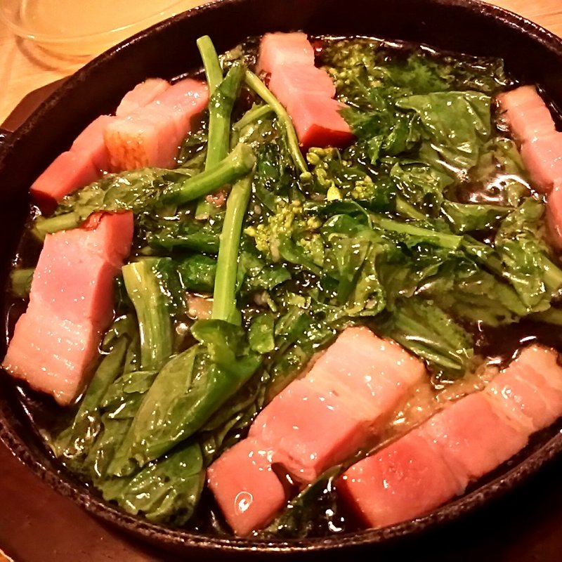 菜の花とベーコンのアヒージョ(AYATORI)