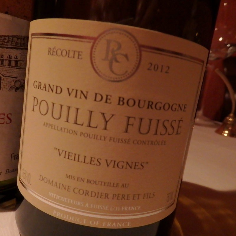 プイィ・フュッセ・ヴィエイユ・ヴィーニョ2012（ドメーヌ・コルディエ・ペール・エ・フィス）(ル コフレ)