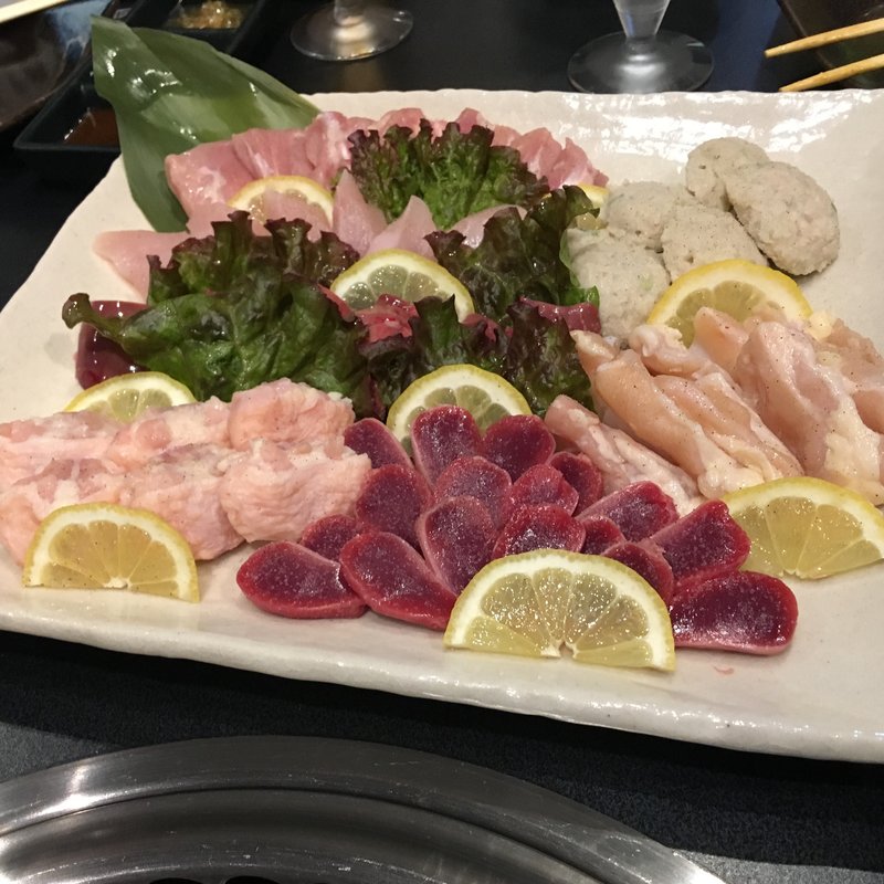 焼き物盛り合わせ(伊勢鶏 あみ焼き 元気)