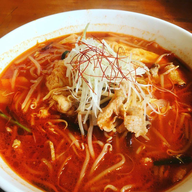 赤南蛮スーラータンメン(辛さ一本道　路山 本店 )