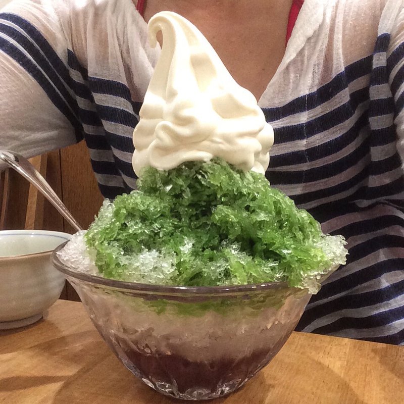 宇治抹茶クリーム氷(あんみつ みはし アトレ上野店)