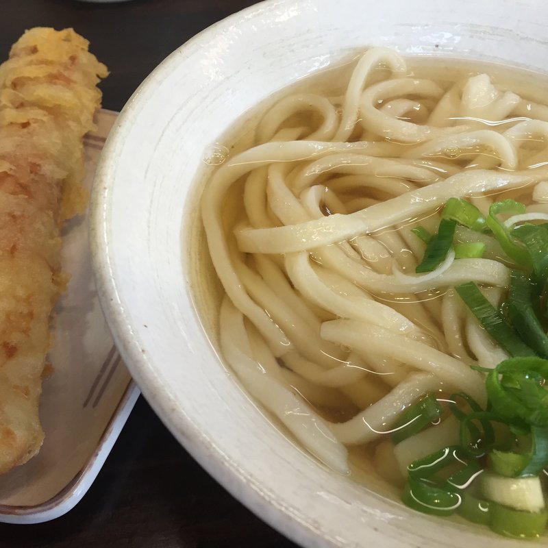 かけうどんとちくわ天(おにやんま 東品川店 )