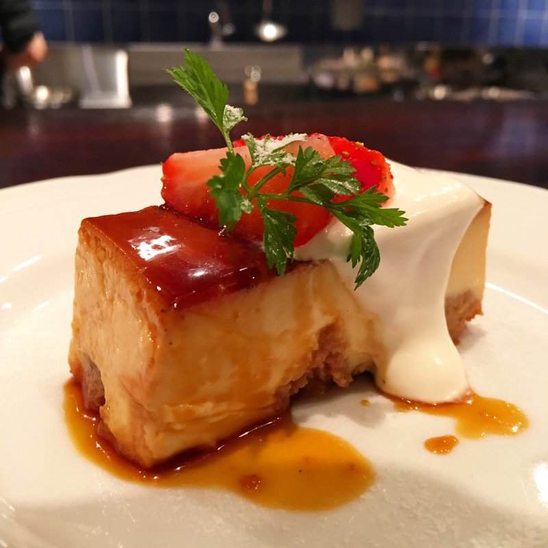 アマレット入り焼きプリン(ピッツェリア スペリアーモ)