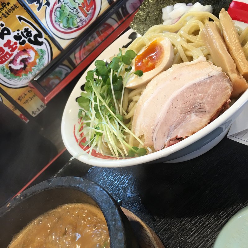 鶏と鯵煮干しのつけ麺 特盛(竹本商店 北上店 )