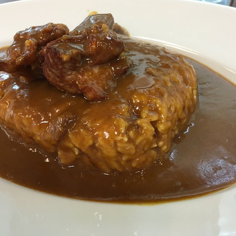 ビーフカレー鶏唐トッピング(ヨツバカリー 谷町店)