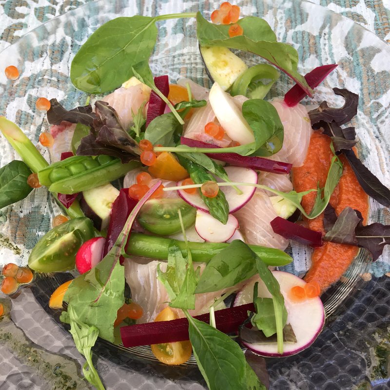 冷製 鮮魚のクルードとフレッシュ野菜のメリメロ(ジャドール 茶屋町)