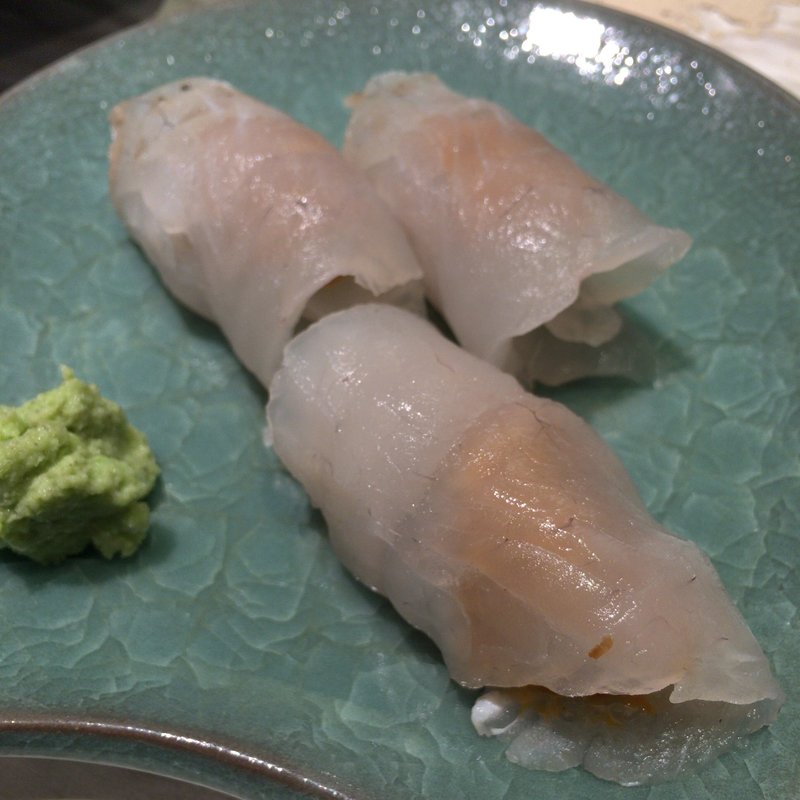 平目ウニ巻き(寿司 ふじ)