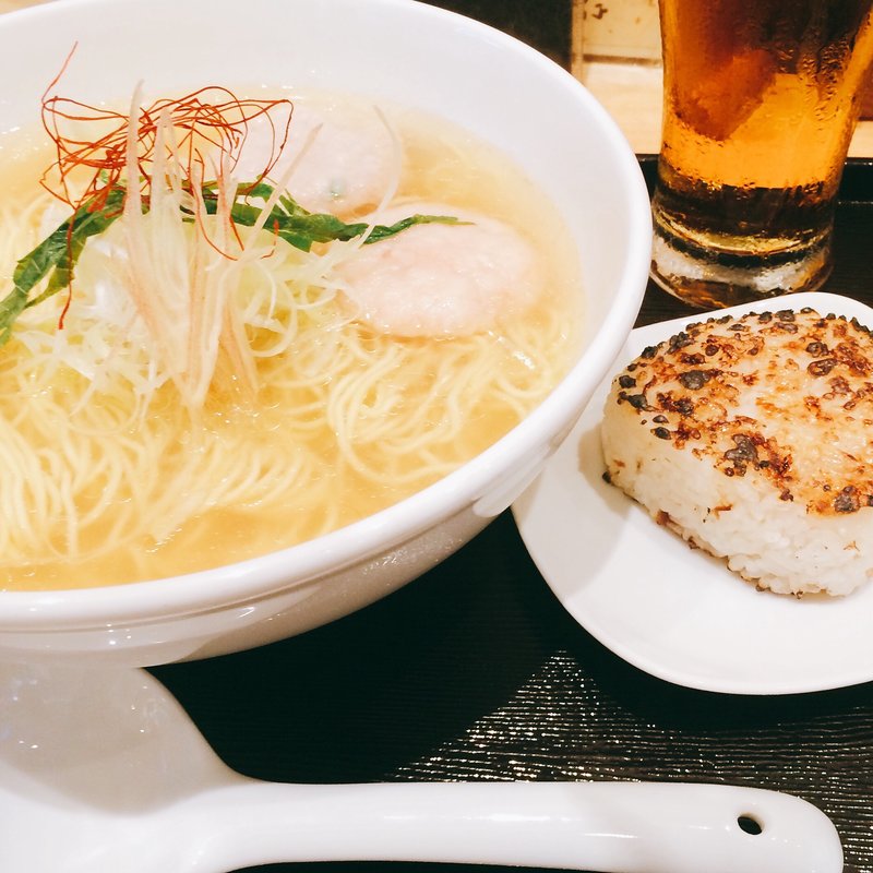 あら炊き塩らぁめん(へしこ焼きおにぎり付き)(麺屋海神池袋店 )