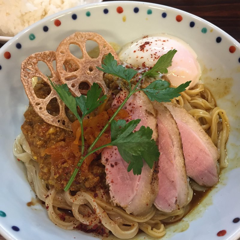 鴨キーマカリーwing(夏麺第2弾)(らー麺 あけどや )