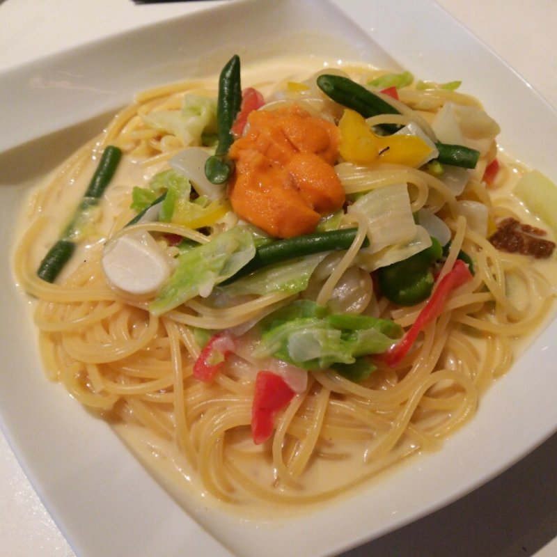 ウニと旬の野菜のクリームソースパスタ(イル・バンカーレ （IL BANCALE）)