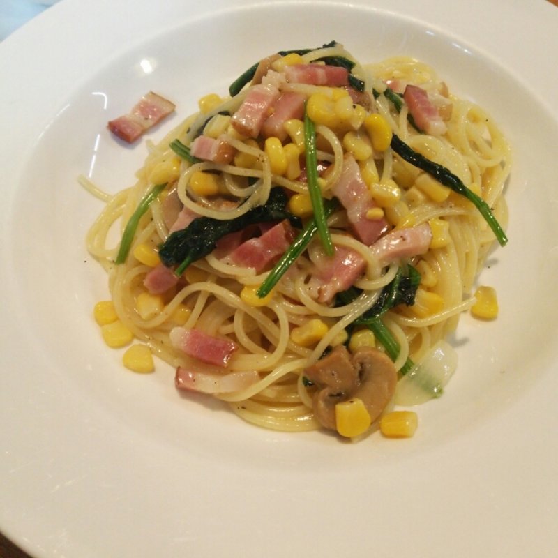 ベーコンとほうれん草・コーンのスパゲッティ（レディースセット）(グルービー 大甕店 （Groovy）)