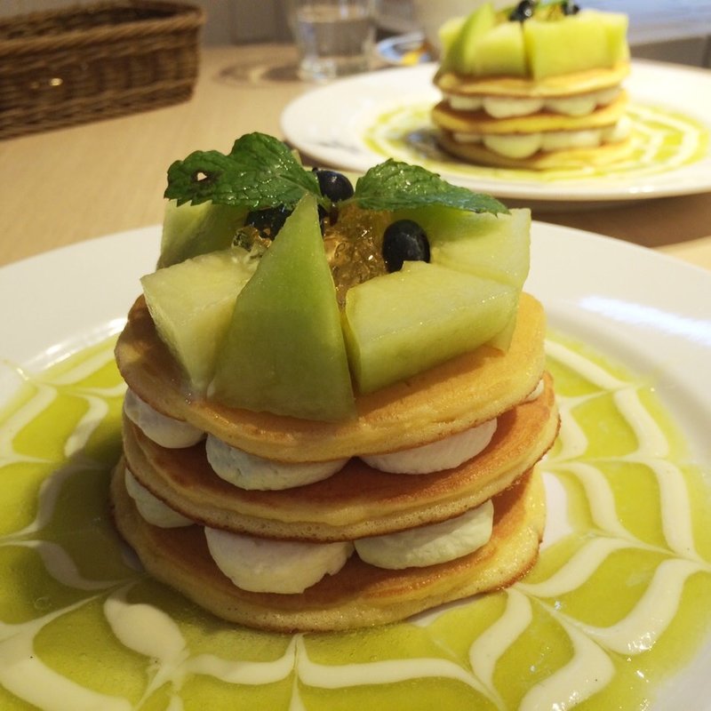 完熟メロンのパンケーキ(ブラザーズカフェ なんば店 （BROTHERS Cafe）)