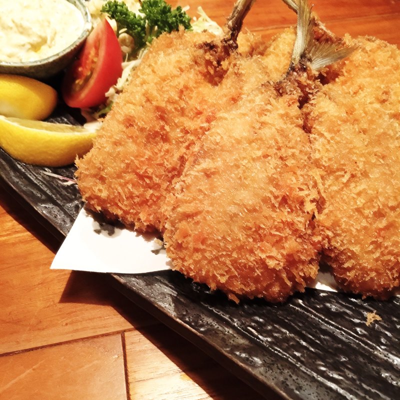 鯵フライ(オサカナヤ 魚哲 中目黒店)