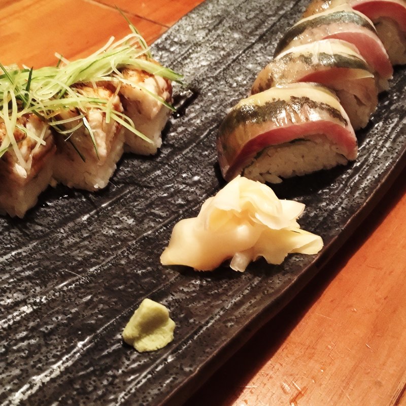 お寿司 （穴子と鯵）(オサカナヤ 魚哲 中目黒店)