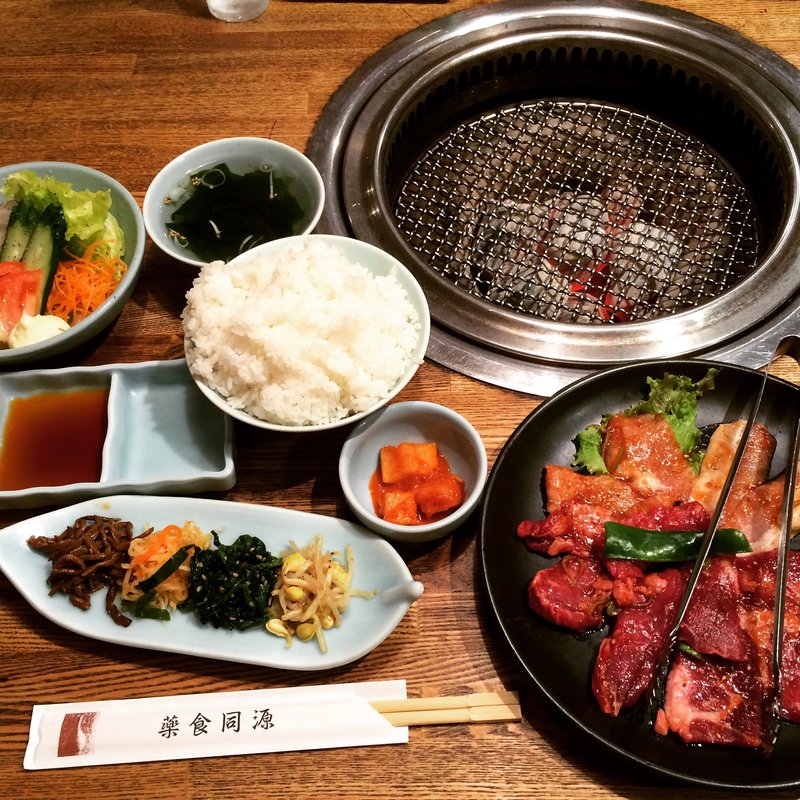 三色焼肉定食(青磁 )