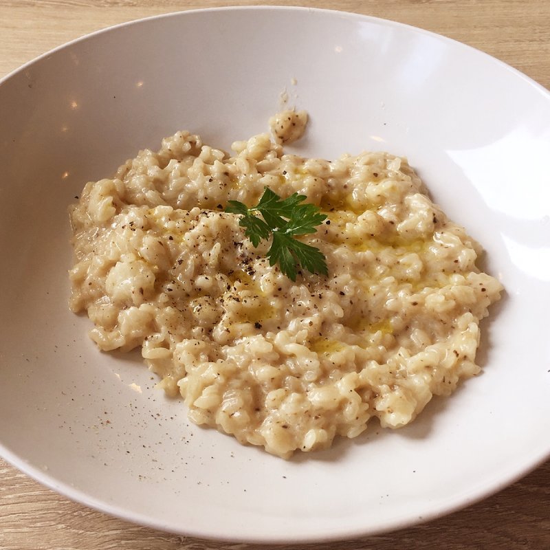 トリュフとマッシュルームペーストのクリームリゾット(菜園ブッフェ ピソリーノ 粕屋店)