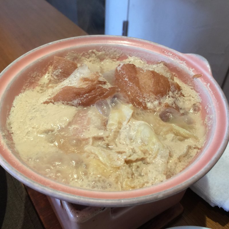 車麩の豆乳鍋(かみのやま温泉 葉山館 翠葉亭 )