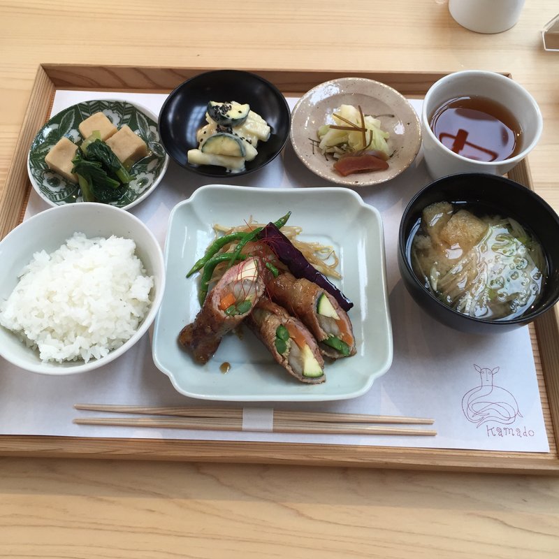 野菜の肉巻き定食(鹿の舟 囀)