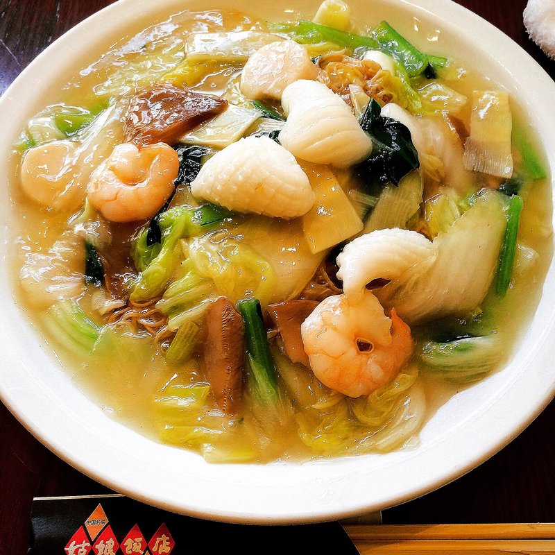海鮮あんかけ焼きそば(姑娘飯店 （クーニャンハンテン）)
