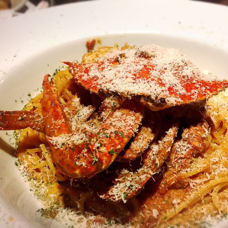 渡り蟹のクリームパスタ(Cheese Cafe)