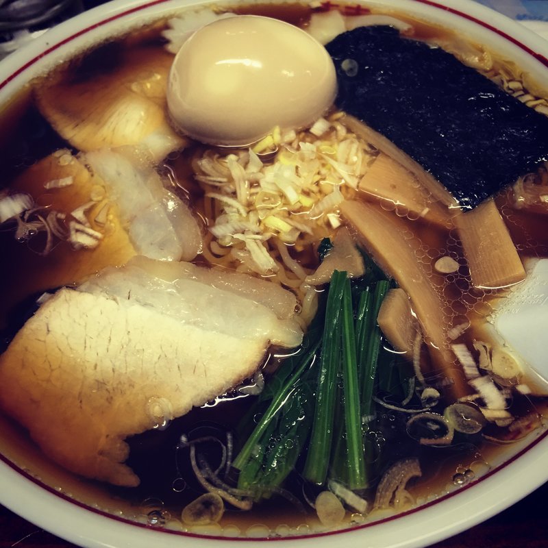 支那そば大(ワンタン、半熟味玉)(支那そば 左馬)