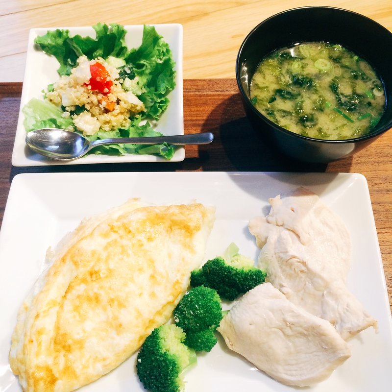 プロテインプレートセット 鶏胸肉(FLUX CAFE（フラックス カフェ）代官山)