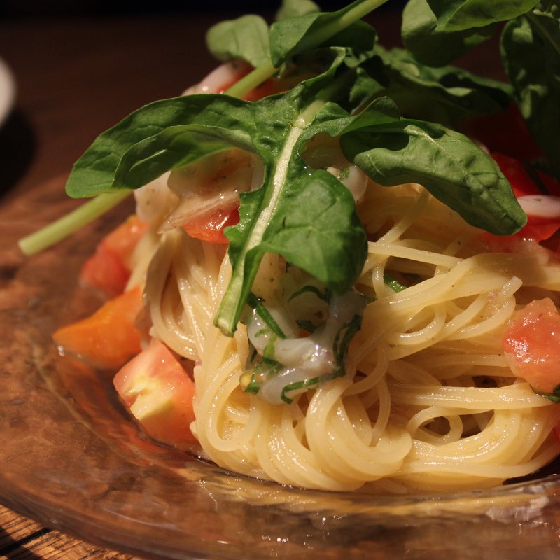 桃といかの冷製パスタ(BEYOND)