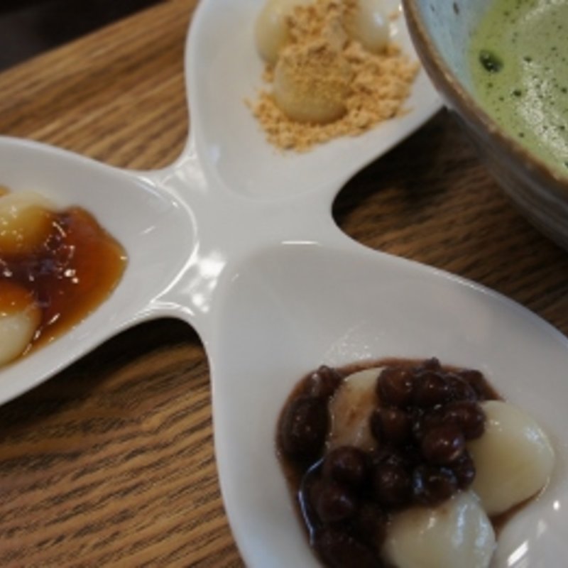3種の白玉だんごとお抹茶セット(幡・イノウエ 近鉄大和西大寺駅店　 （INOUE）)