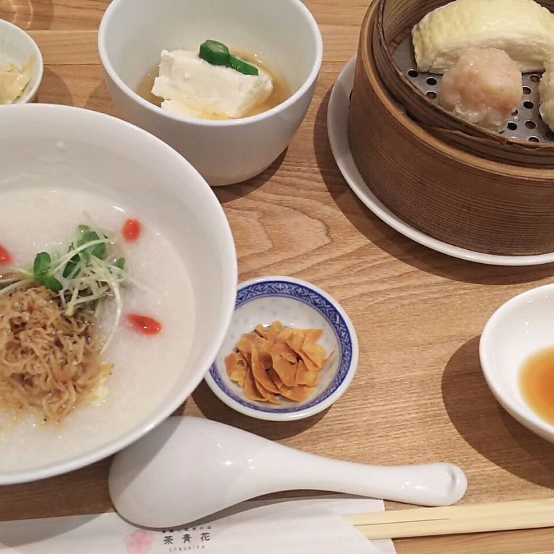 茶青花ランチA(ちりめん山椒のお粥)(茶青花 阪急三番街店)