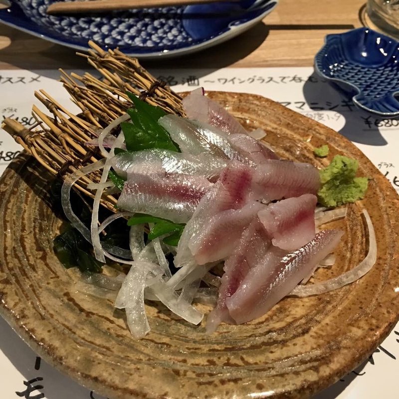 ししゃもの刺身(おさかなビストロ のぶ in シーフードマーケット)