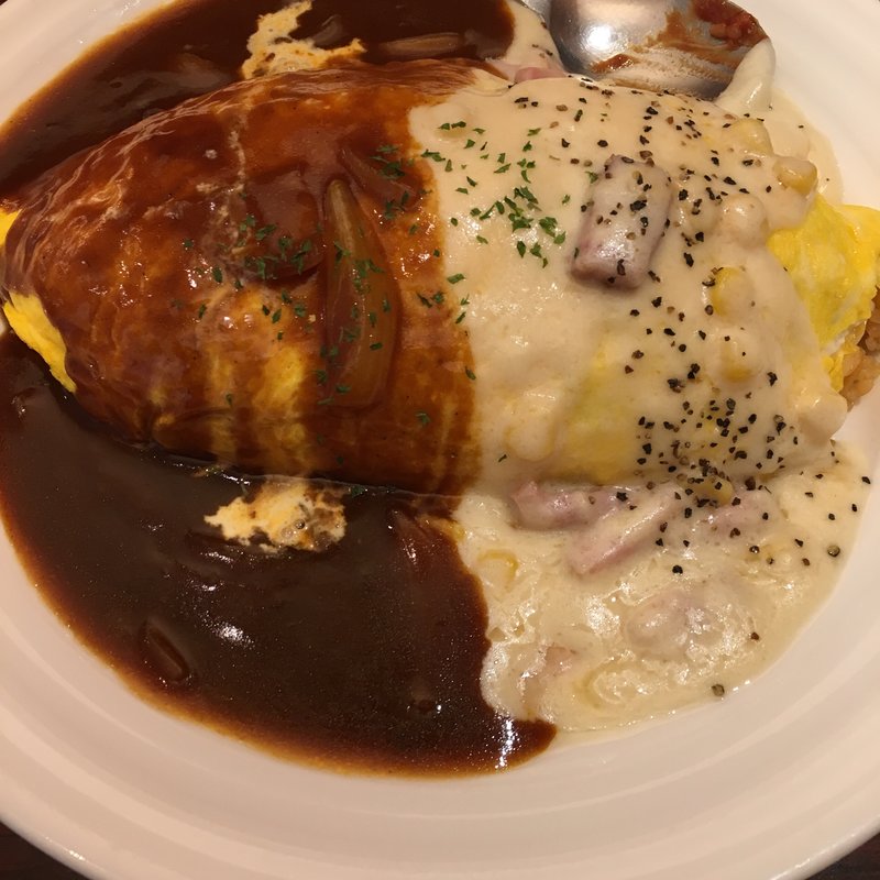 ダブルソースオムライス SS(ポムの樹カフェ 枚方店)