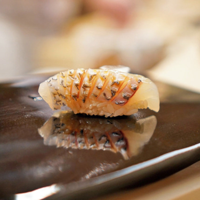 シマアジの握り(日本橋 蛎殻町 すぎた)