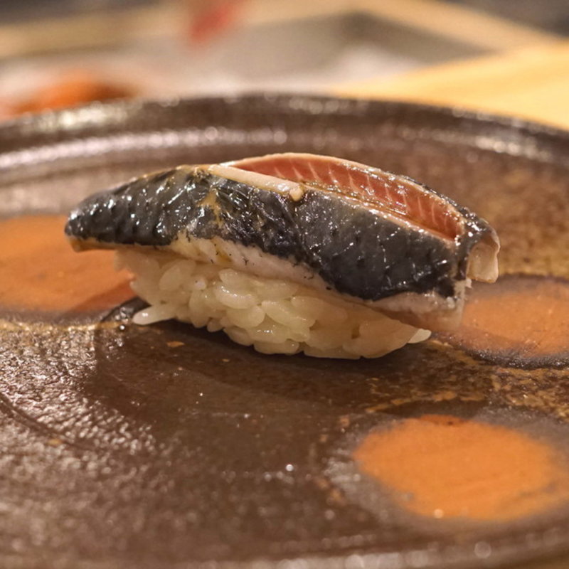 アジの握り(東麻布 天本)