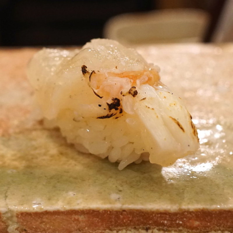 ボタン海老の握り(東麻布 天本)