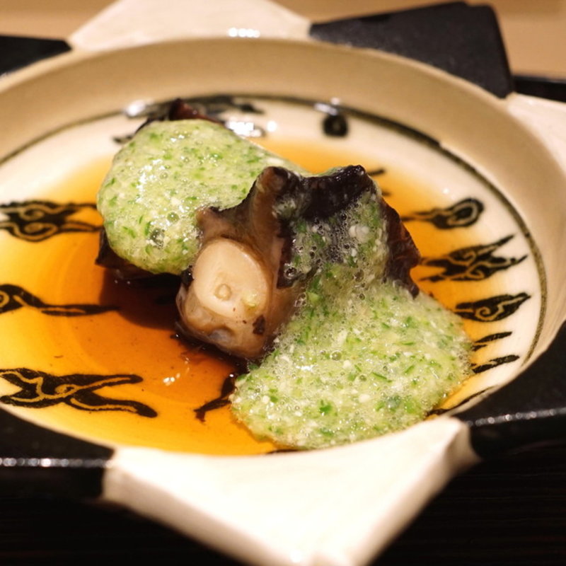 たこのオクラ和え(東麻布 天本)