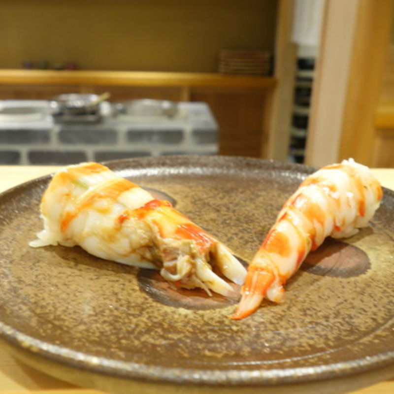 海老の握り(東麻布 天本)