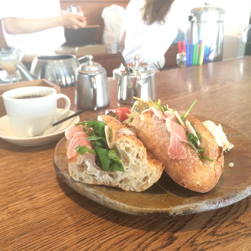 生ハムとクレソンのバゲッドサンド(キノシタショウテン )