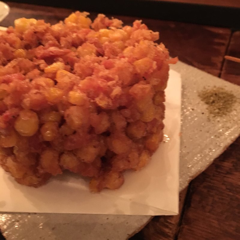 トウモロコシと桜えびのかきあげ(マルサラ飲食店)