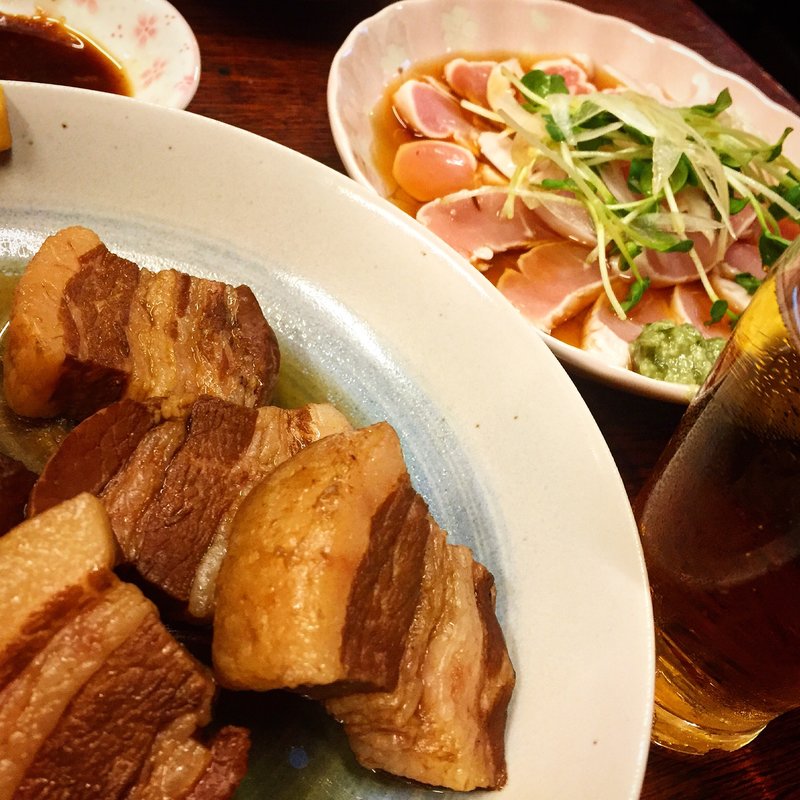 角煮大根と鶏タタキ(我家が家 )