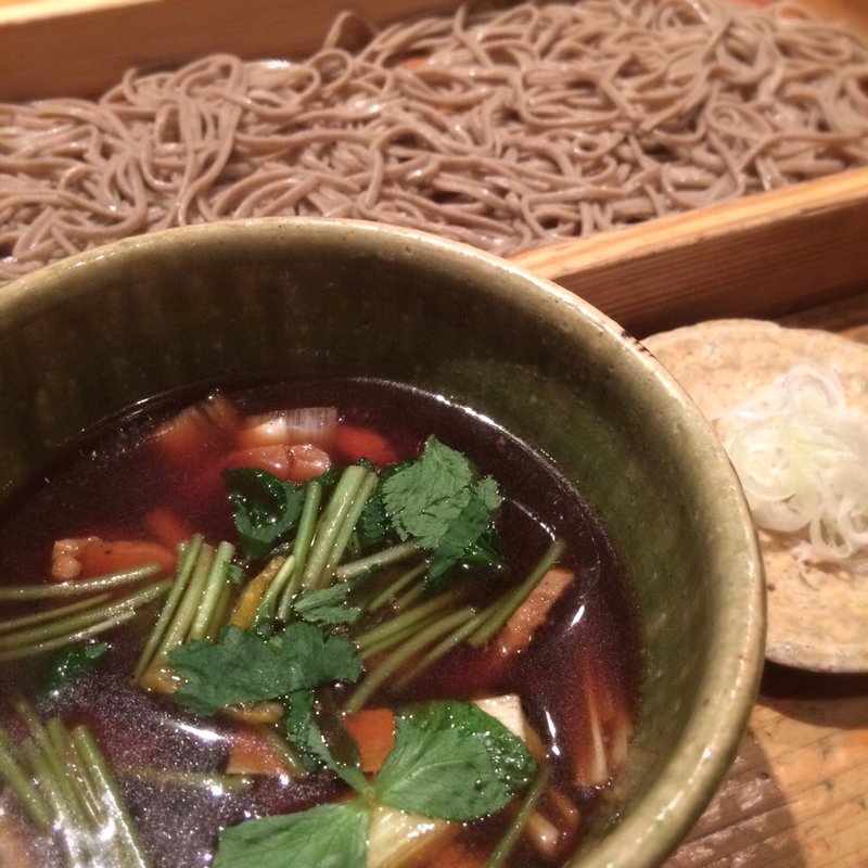 鶏汁そば切り(板蕎麦 香り家 恵比寿店)