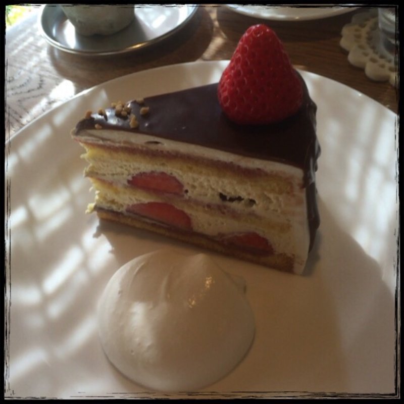 ストロベリーショートケーキ、チョコレートがけ(イロドリ （irodori）)