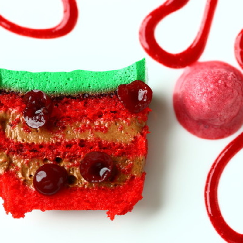 チョコミントとグリオットチェリーのズッパ(AMBiGRAM)