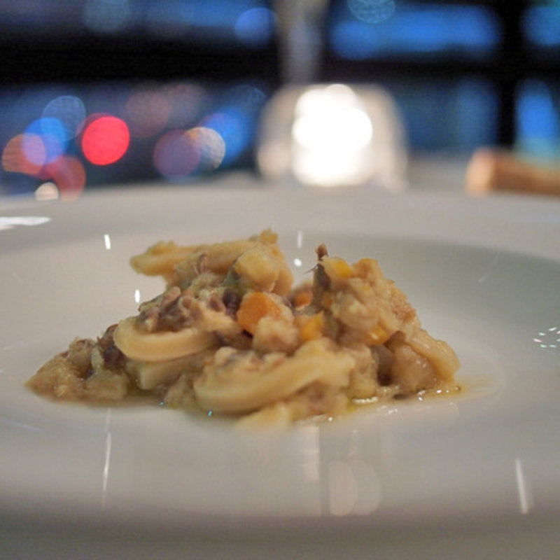 アンコウを煮崩したソースのノディーニ(incanto)